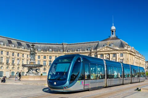 The Bordeaux tram system is the main mode of transport in the city
